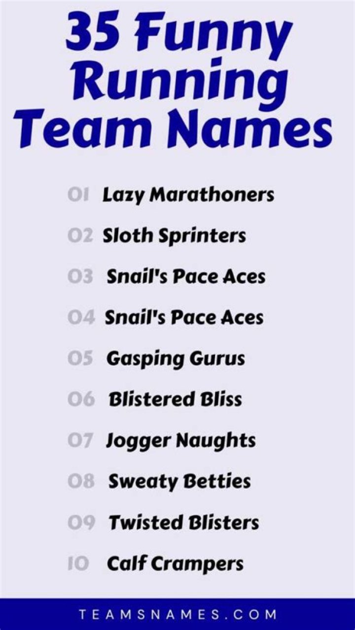 Hilarious Running Team Names That'll Make You Smile: The Ultimate Collection